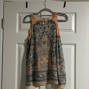 Patterned Sleeveless Top